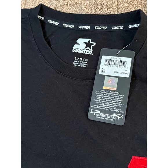 NWT New Starter Mens Sunset Beach Regular-Fit Logo Graphic T-Shirt 100% Cotton L - Picture 4 of 11